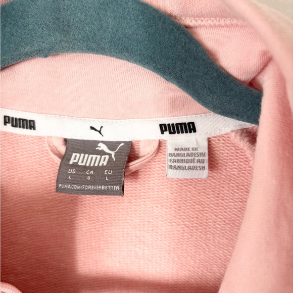 Puma Pink Quarter-Zip Sweatshirt LARGE - Picture 4 of 8